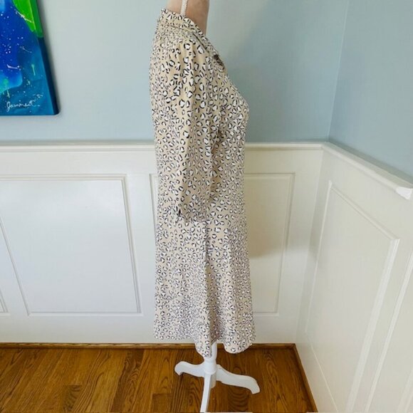 J. McLaughlin Catalina Cloth Stretch Jersy Animal Print A-Line Shirt Dress Small - Picture 4 of 7